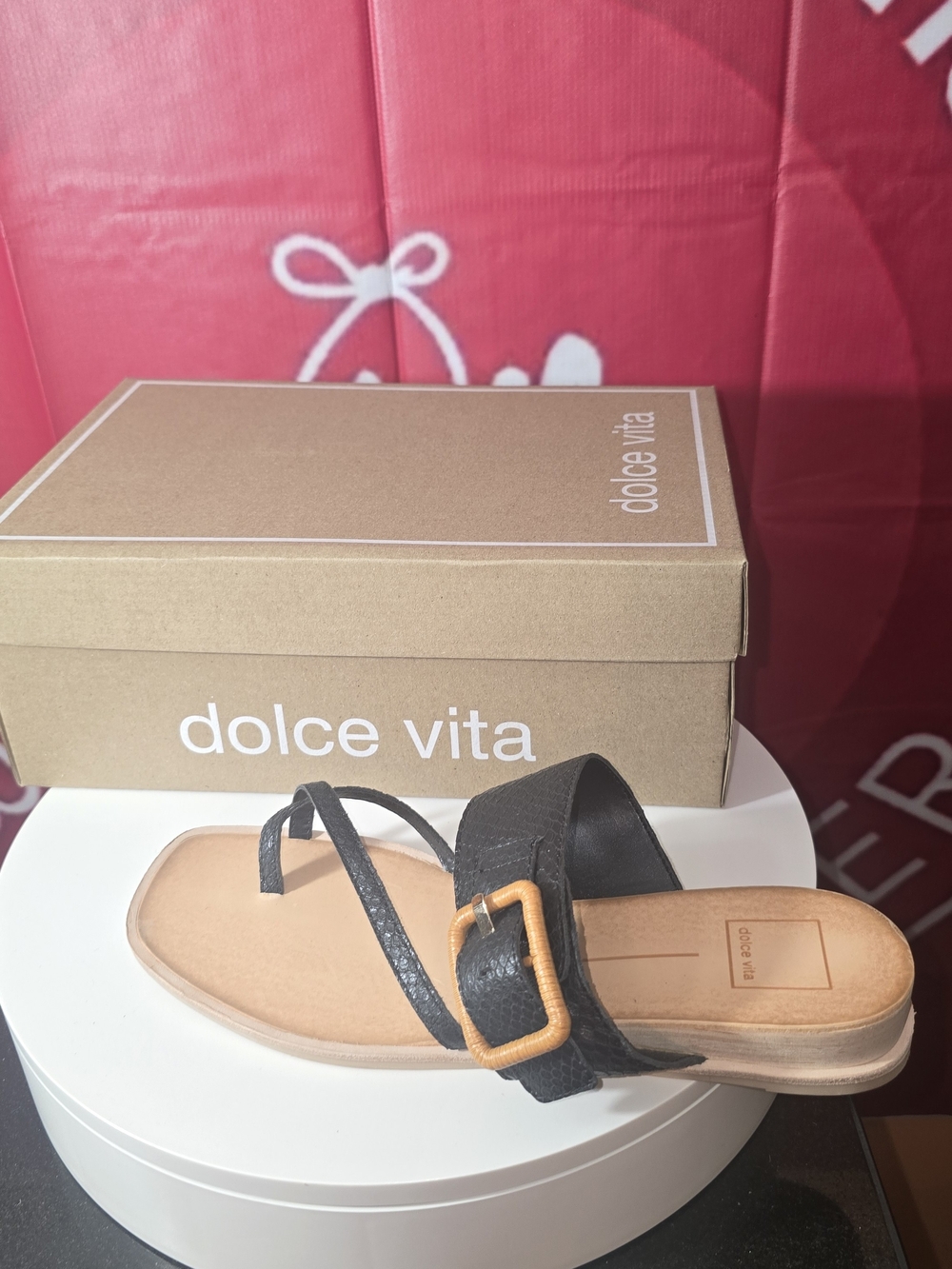 Dolce Vita Women's Black Slide Sandals with Buckle Size 10